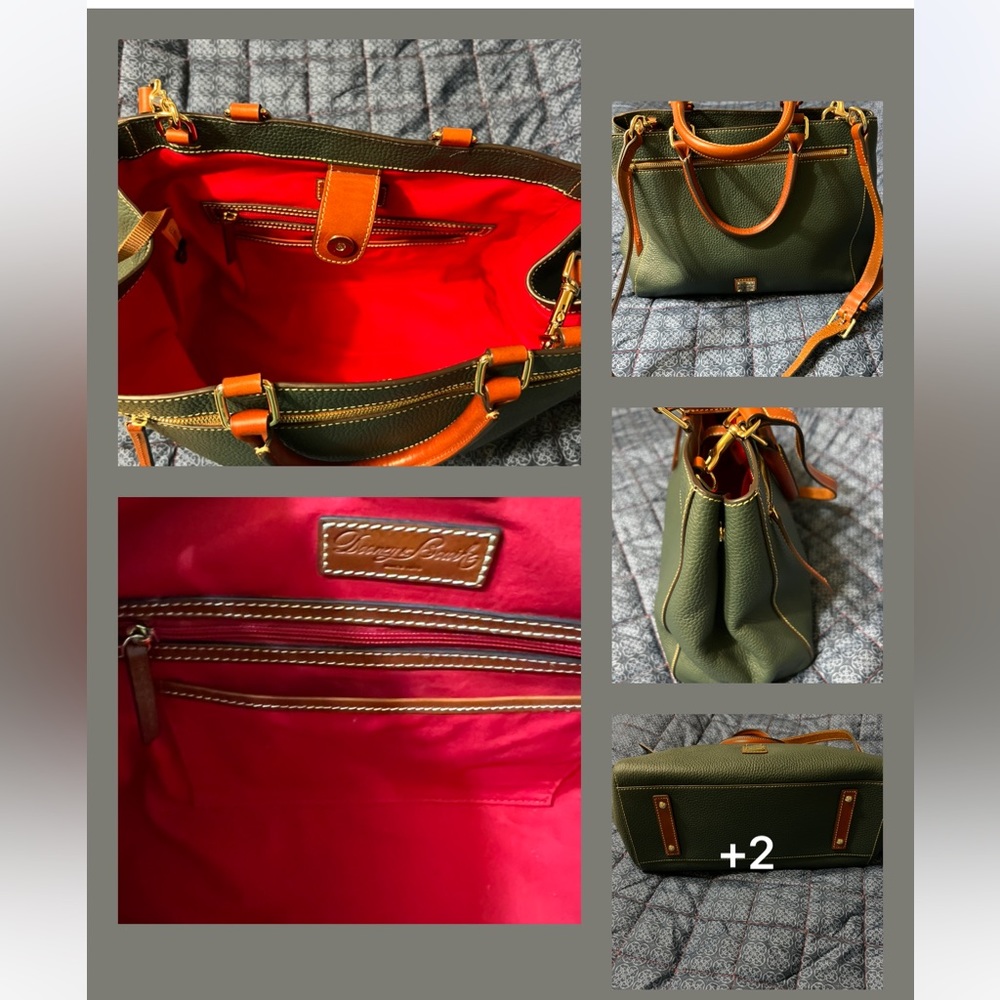 Dooney & Bourke large tote with adjustable shoulder strap Forest Green